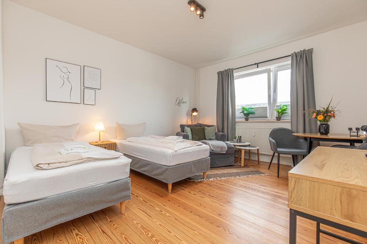 Fewo1846 - Kommood - Zentral Gelegenes Studio-Apartment Mit Balkon Im Hochparterre Flensburg Ngoại thất bức ảnh